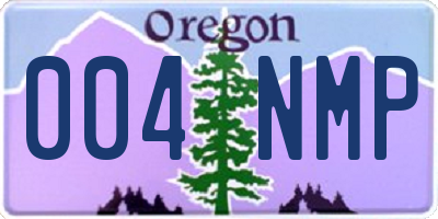 OR license plate 004NMP