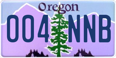 OR license plate 004NNB