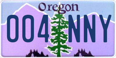 OR license plate 004NNY