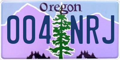 OR license plate 004NRJ
