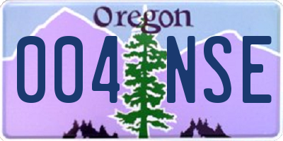 OR license plate 004NSE
