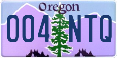 OR license plate 004NTQ