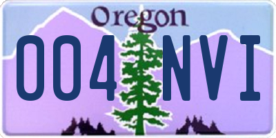 OR license plate 004NVI