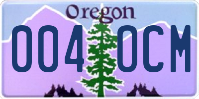 OR license plate 004OCM