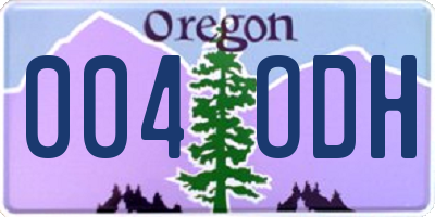 OR license plate 004ODH