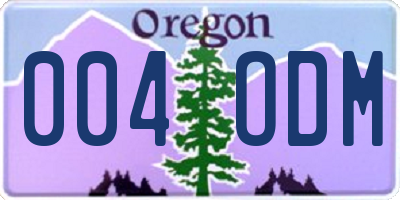 OR license plate 004ODM