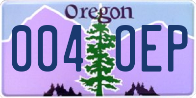 OR license plate 004OEP