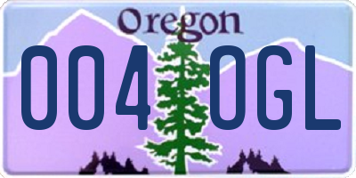 OR license plate 004OGL