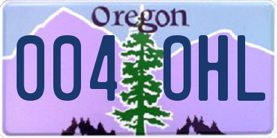 OR license plate 004OHL