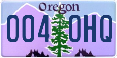 OR license plate 004OHQ