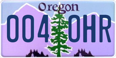 OR license plate 004OHR