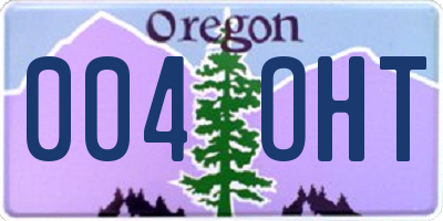 OR license plate 004OHT