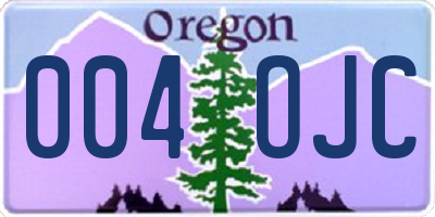 OR license plate 004OJC