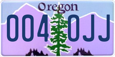 OR license plate 004OJJ