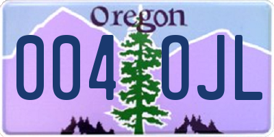 OR license plate 004OJL