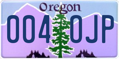 OR license plate 004OJP