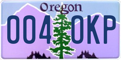 OR license plate 004OKP