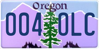 OR license plate 004OLC