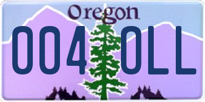OR license plate 004OLL