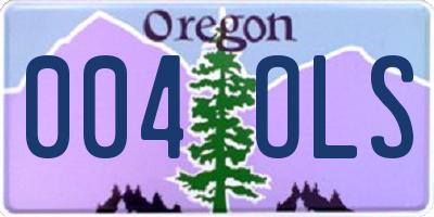 OR license plate 004OLS