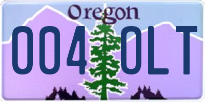OR license plate 004OLT