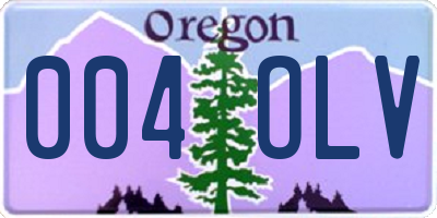 OR license plate 004OLV