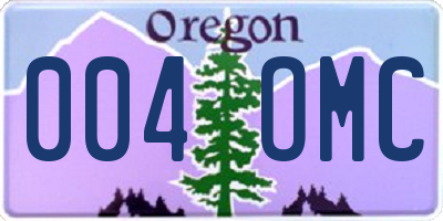 OR license plate 004OMC