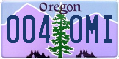 OR license plate 004OMI