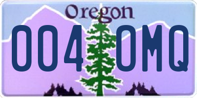 OR license plate 004OMQ