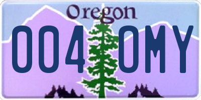 OR license plate 004OMY