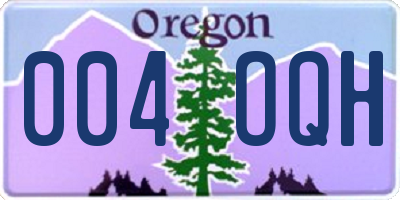 OR license plate 004OQH