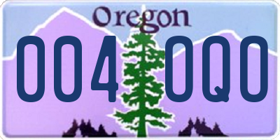 OR license plate 004OQO