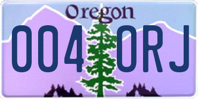 OR license plate 004ORJ