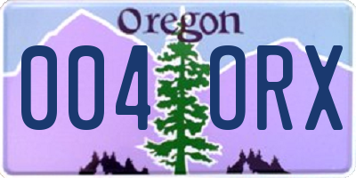 OR license plate 004ORX