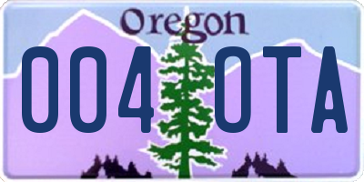 OR license plate 004OTA