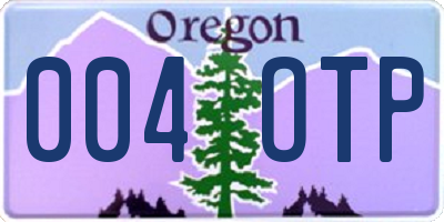 OR license plate 004OTP