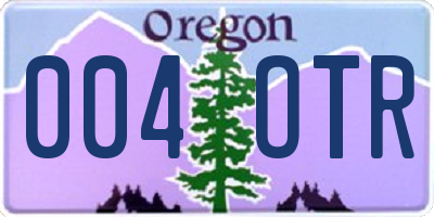 OR license plate 004OTR