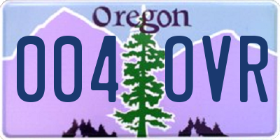 OR license plate 004OVR