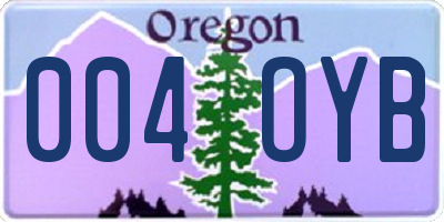 OR license plate 004OYB