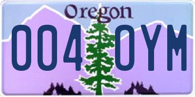 OR license plate 004OYM