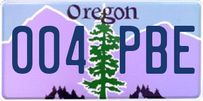 OR license plate 004PBE