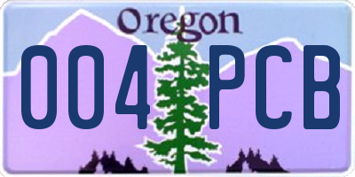 OR license plate 004PCB