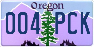 OR license plate 004PCK