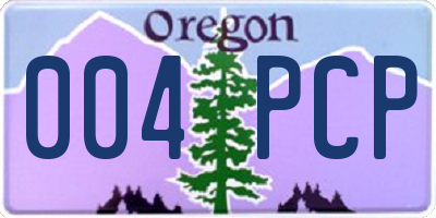 OR license plate 004PCP