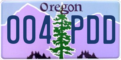 OR license plate 004PDD