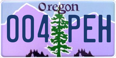 OR license plate 004PEH