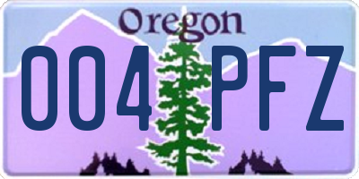 OR license plate 004PFZ