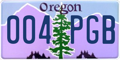 OR license plate 004PGB