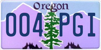 OR license plate 004PGI