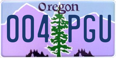 OR license plate 004PGU